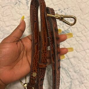 Brahmin Brown Textured Leather Strap